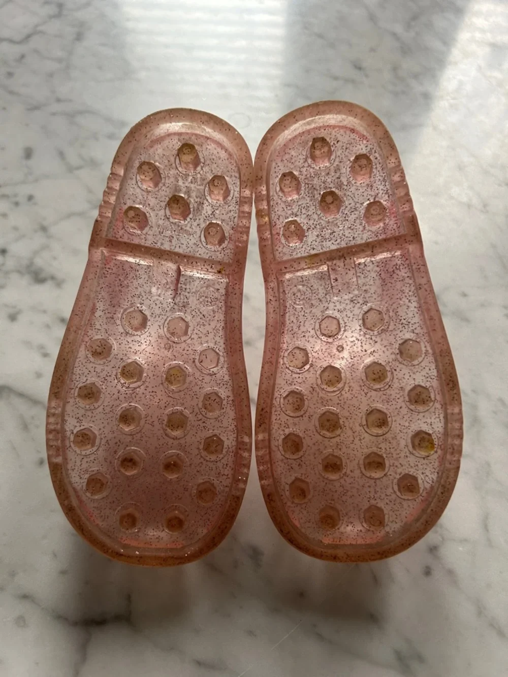 Gap Pink Glitter Jelly Sandals